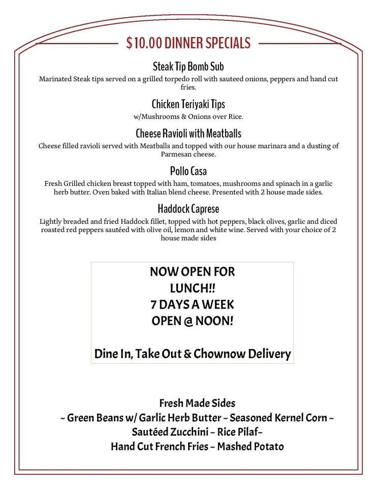 Menu at Grumpy's Restaurant, Bellingham
