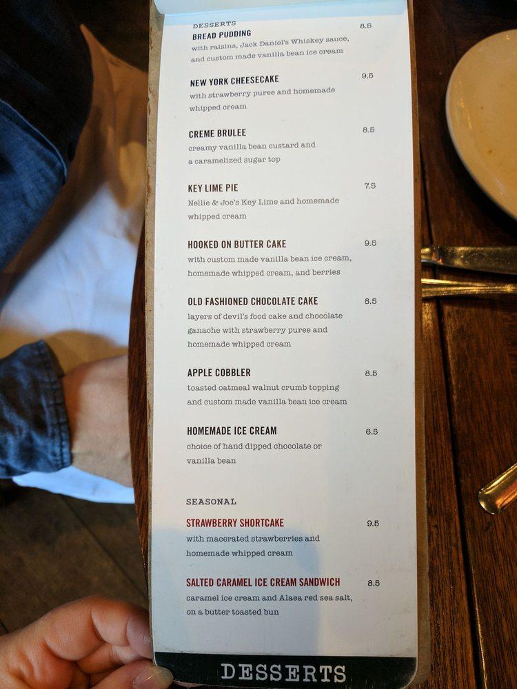 Menu at King's Fish House restaurant, Long Beach