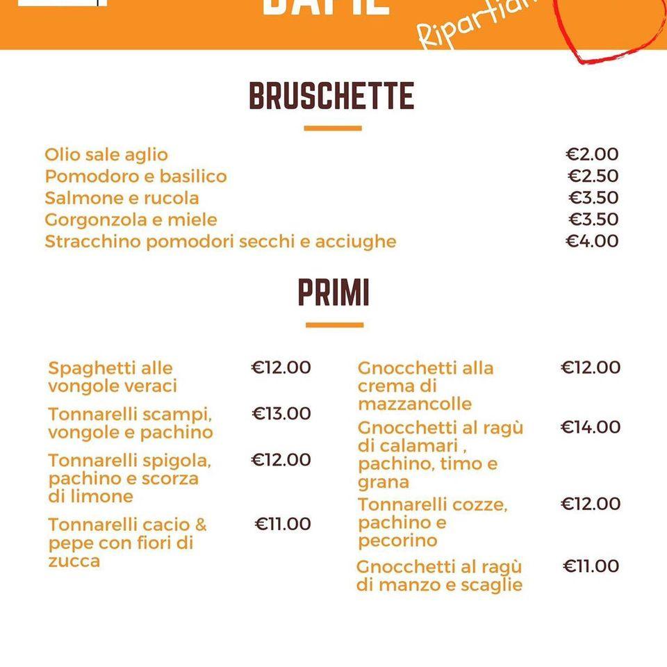 Menu di Dapiè 