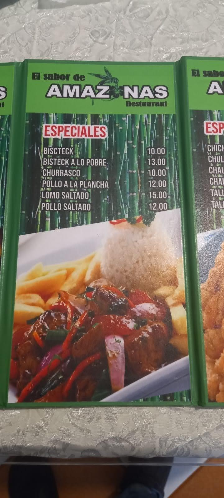 Menu At El Sabor De Amazonas Restaurant Comas