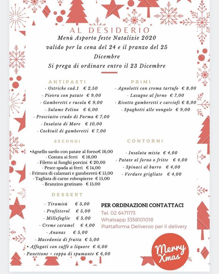 Menu di Ristorante Pizzeria Al Desiderio 