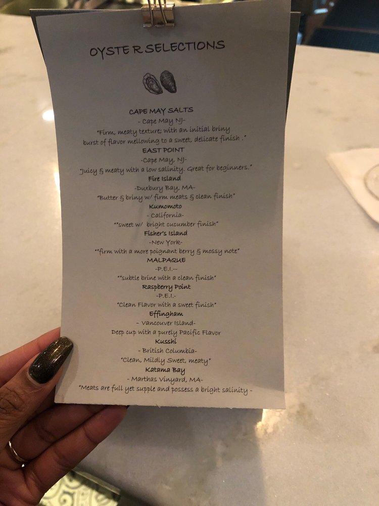 Menu at Salt Seafood & Oyster Bar, New Brunswick
