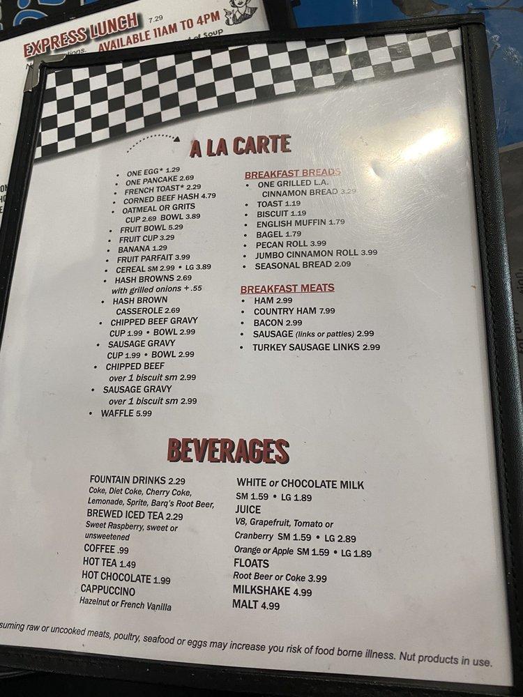 Menu at Southside Diner restaurant, Mount Vernon