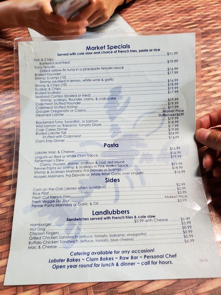 Menu at Shore Fresh Seafood Market & Restaurant, Point Pleasant, 703