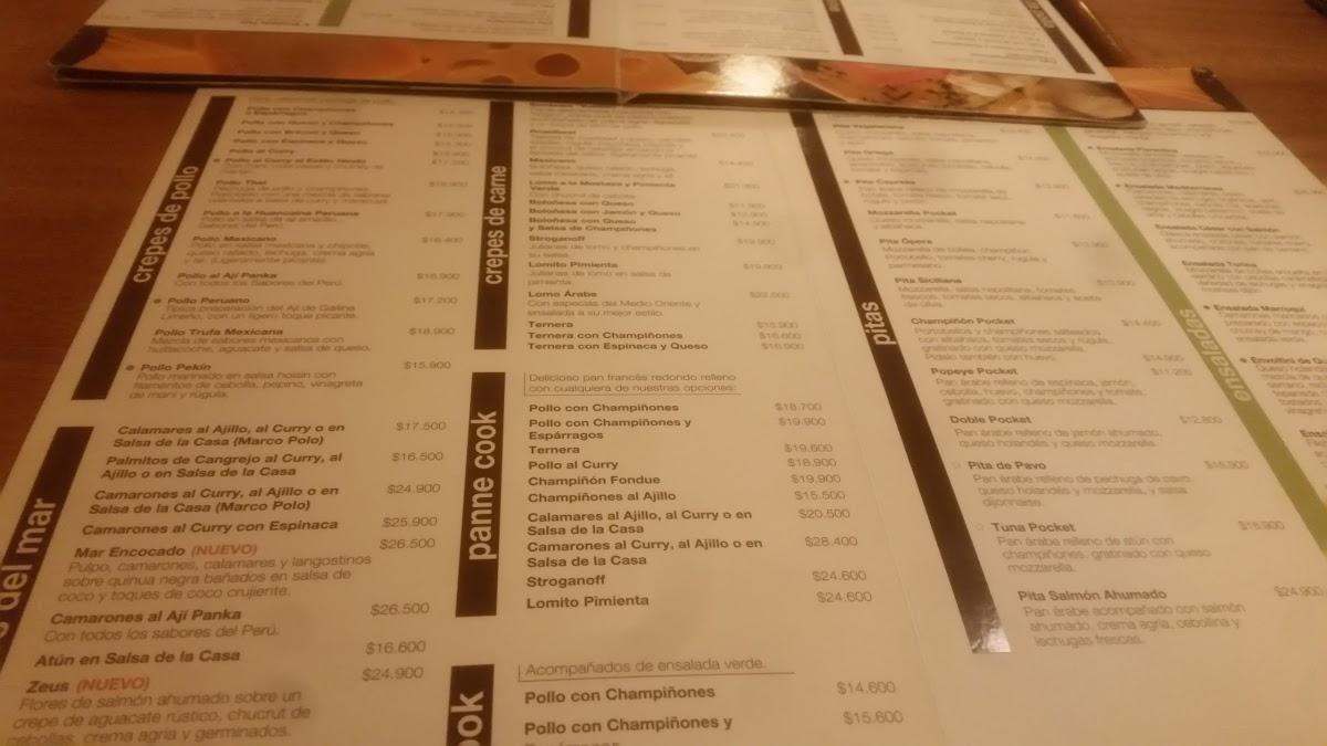 Menu at Crepes & Waffles Centro Comercial Palmetto restaurant, Cali
