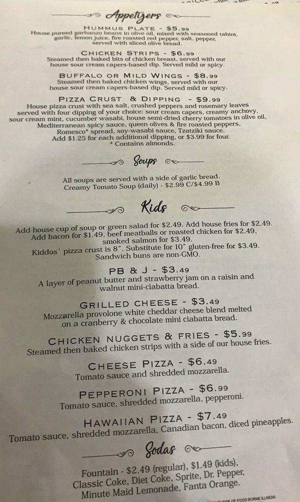 Carta de Eight Ball Cafe, Everett