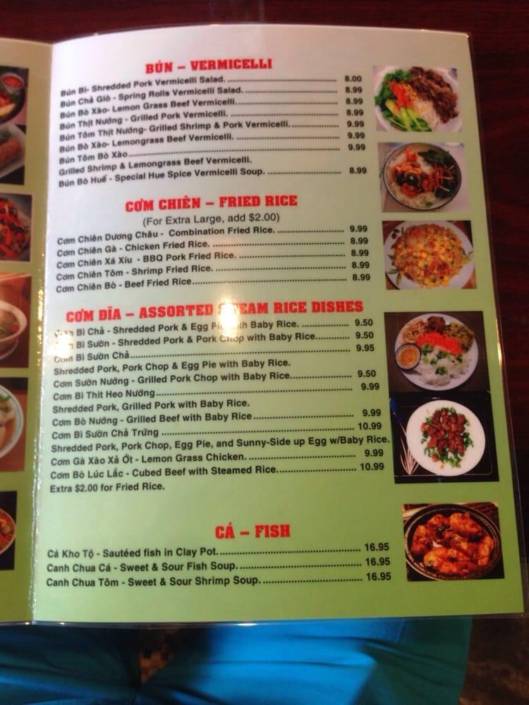 Menu at Jasmine restaurant, Biloxi