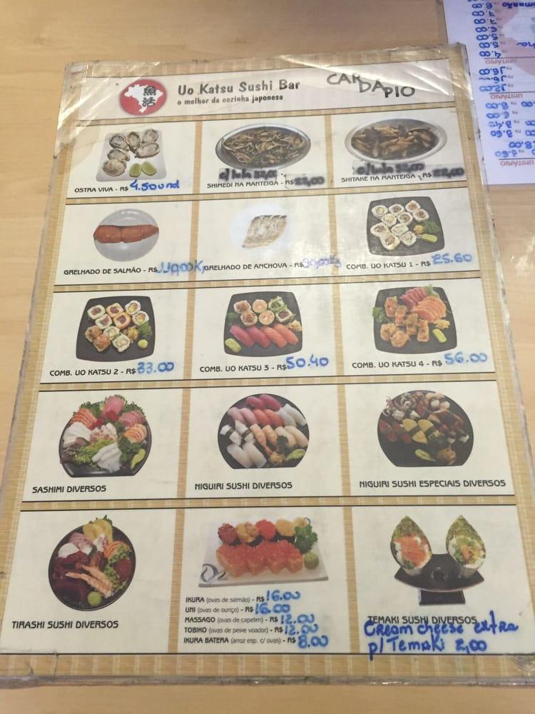 Uo Katsu cardápio
