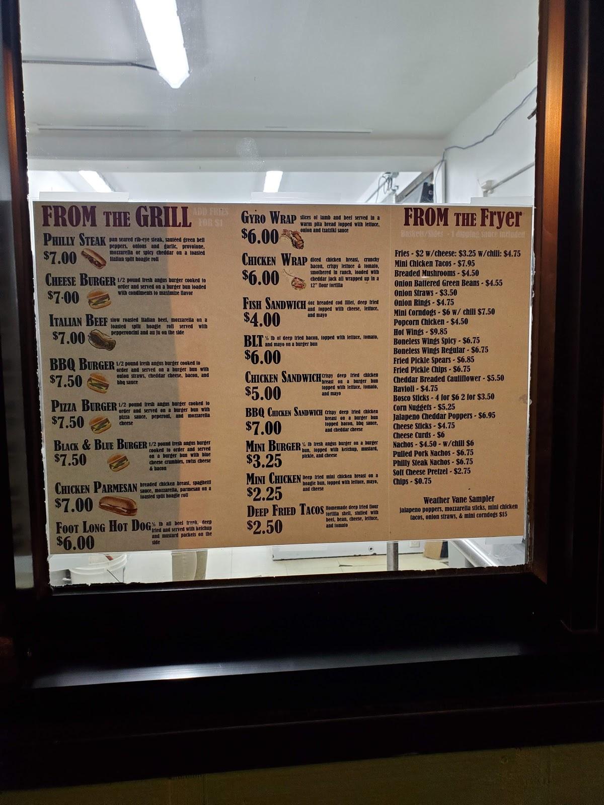 Menu at Weather Vane Ice Creme restaurant, Granite City, Maryville Rd