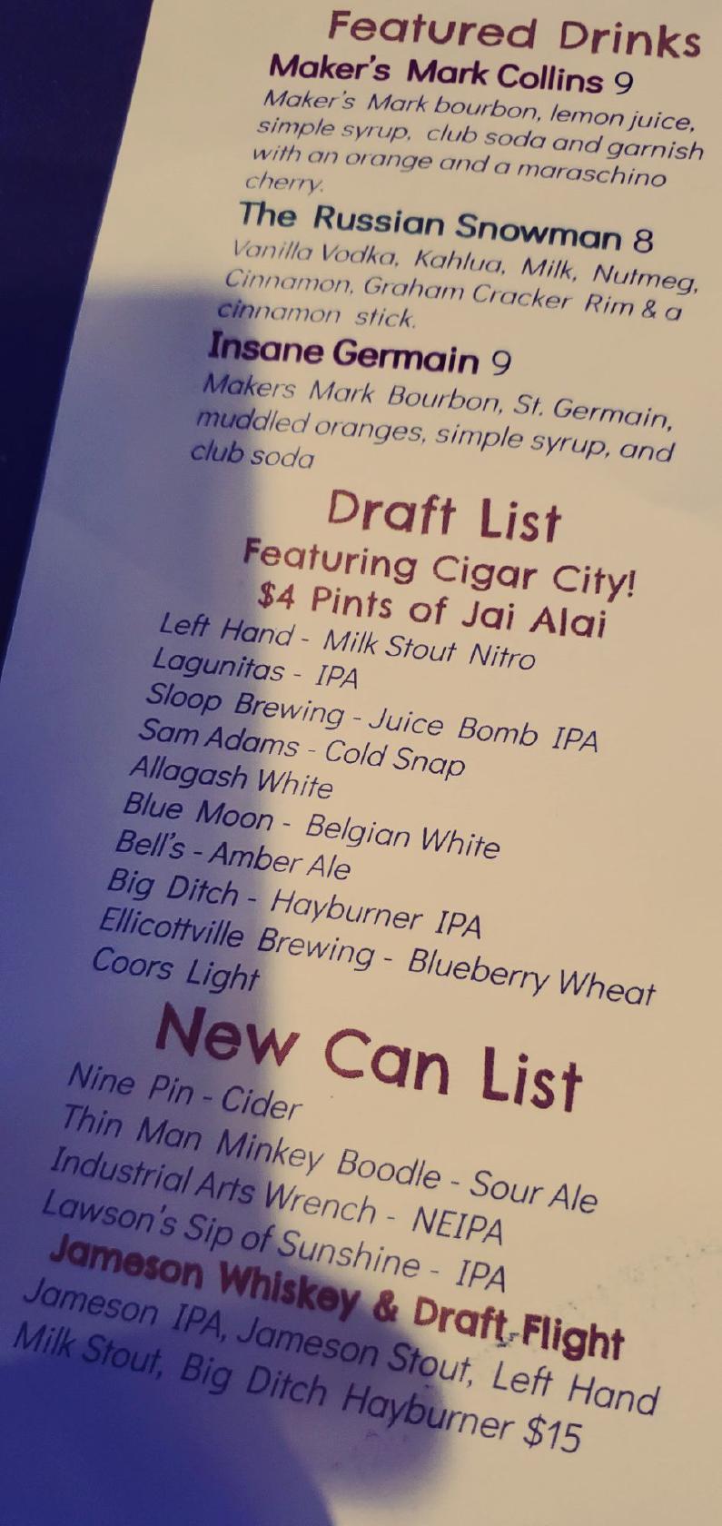 Menu at Lock 34 Bar & Grill, Lockport