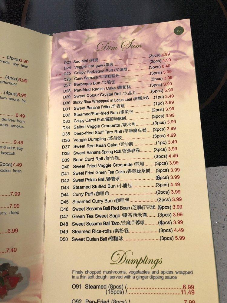 Menu at Zen Gardens restaurant, Mississauga