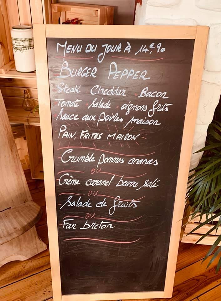 Menu au Le Bocage pub et bar, Gap