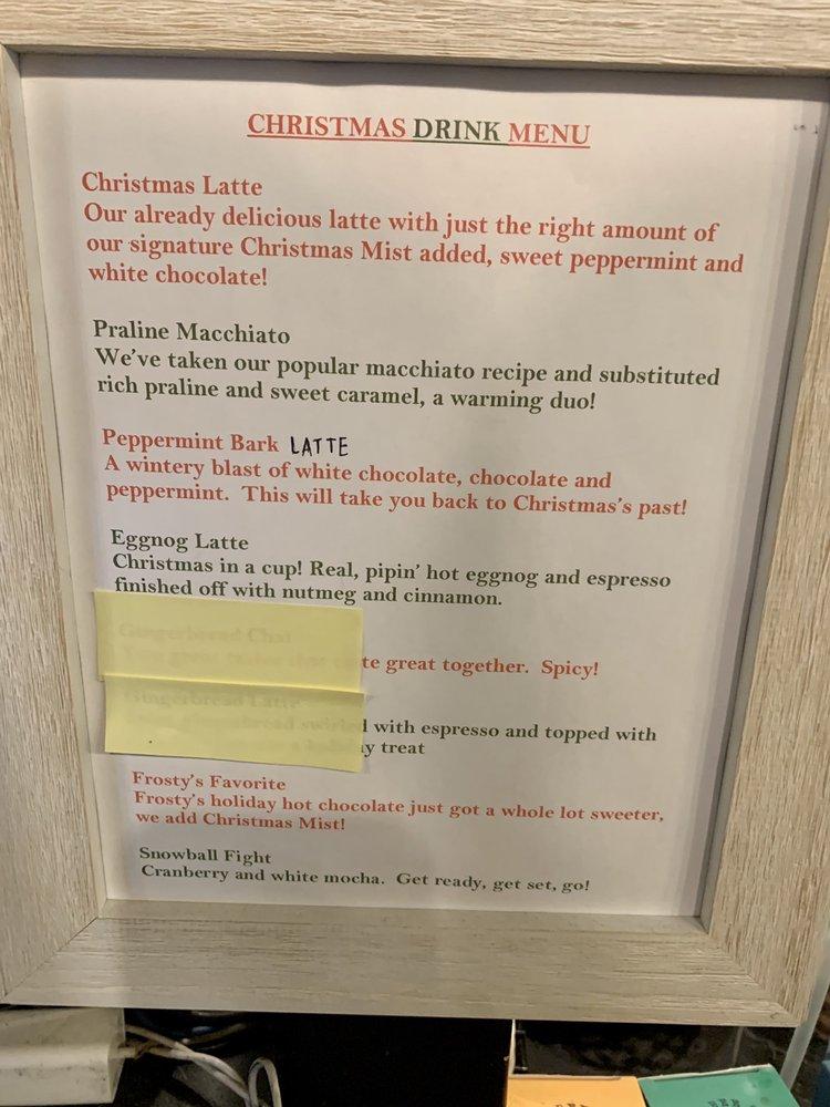 Menu at Charleston Coffee Exchange cafe, Charleston, Ashley River Rd