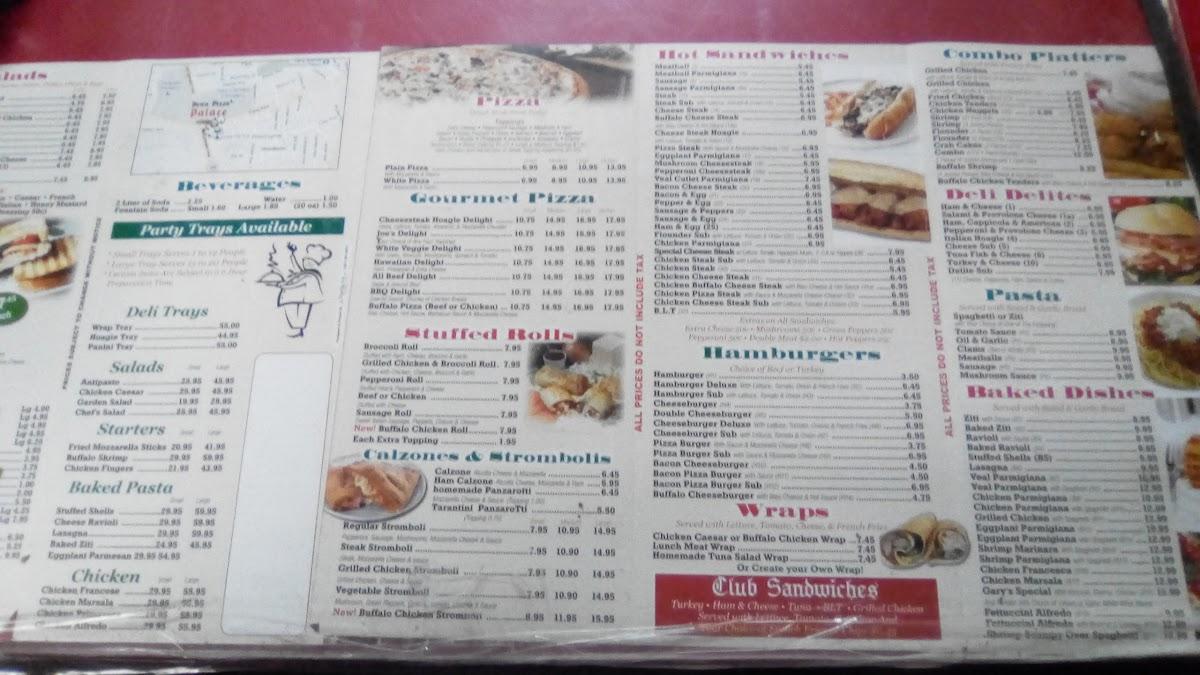 Menu at Penn Pizza Palace pizzeria, Oaklyn, Mt Ephraim Ave