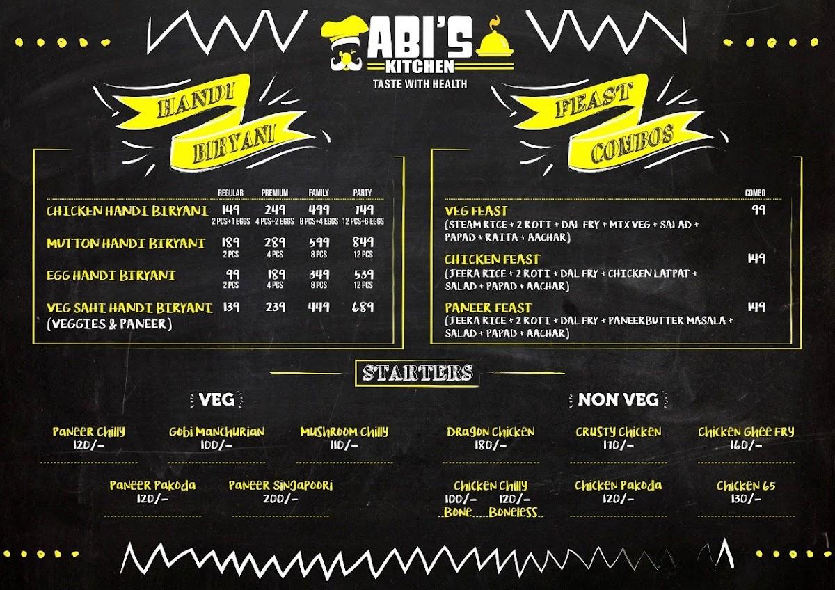 Menu at ABI'S KITCHEN, Rourkela