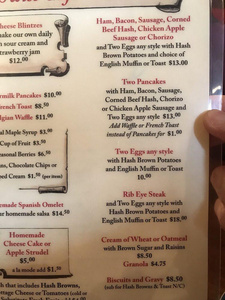 Menu at The Little Swiss Café cafe, CarmelbytheSea