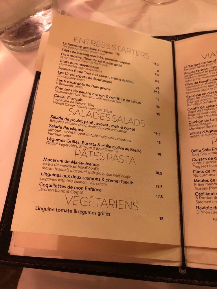 Menu au Brasserie Flottes restaurant, Paris, 2