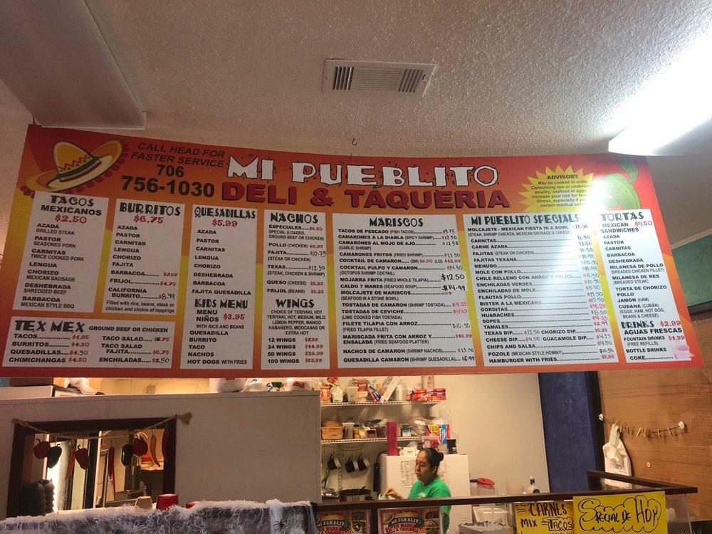 Menu At Mi Pueblito Supermarket Deli Taqueria Restaurant LaGrange