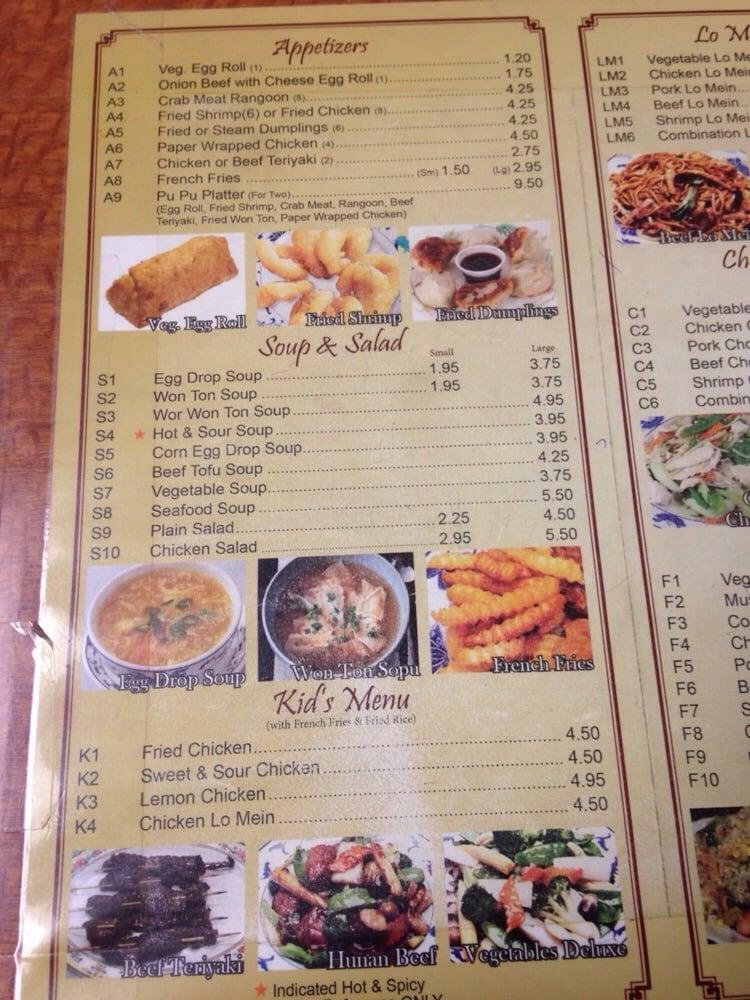 Menu at Chef Peng Chinese Restaurant, Garrett