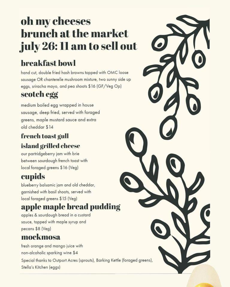 Menu at Oh My Cheeses restaurant, Port Rexton