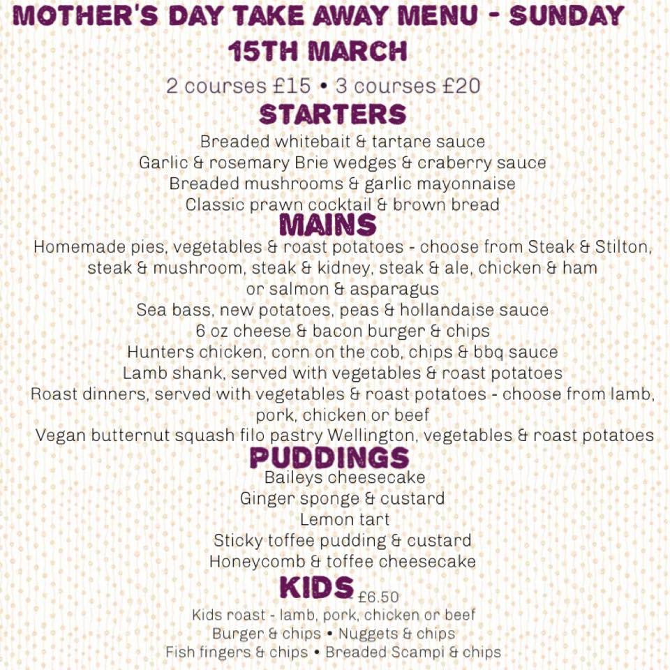 Menu at The Carpenter's Arms pub & bar, Christchurch