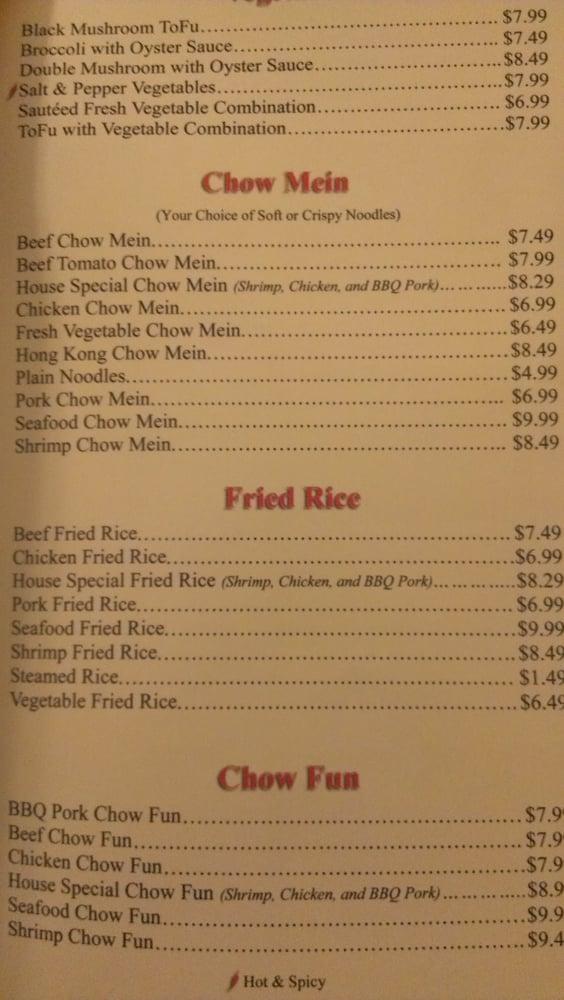 Menu at New Star Chinese Restaurant, Visalia