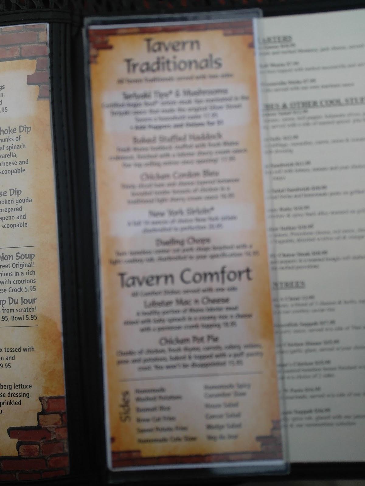 Menu at Silver Street Tavern & Restaurant, Waterville
