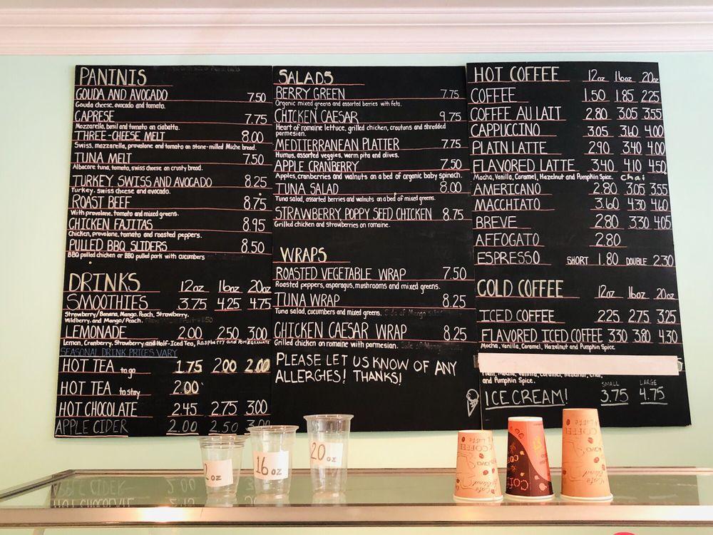 Menu at The Garden Cafe, Cold Spring