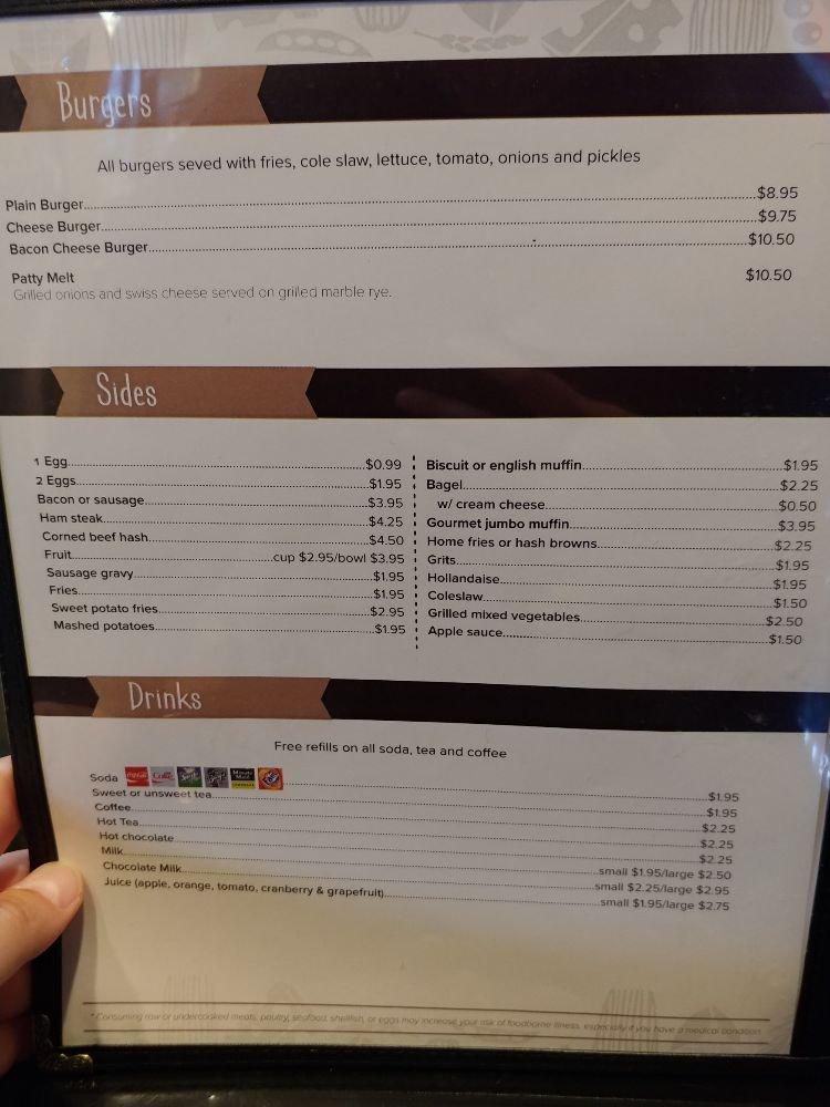 Menu at Mulberry Lane Cafe, Melbourne