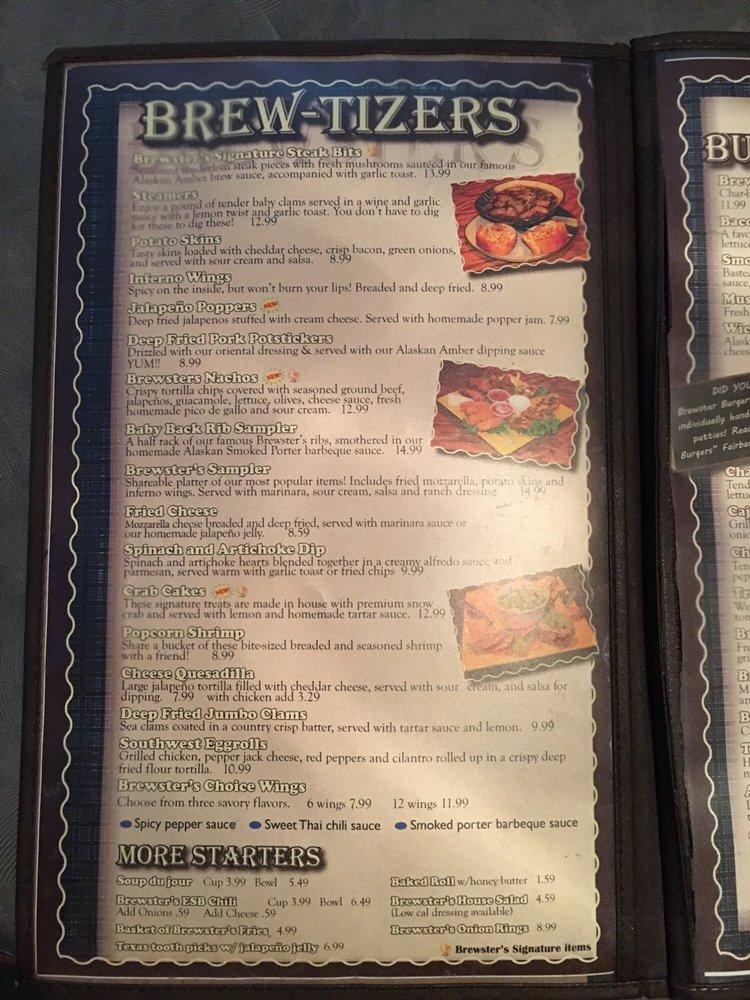 Menu at Brewsters Restaurant, Fairbanks, Airport Way