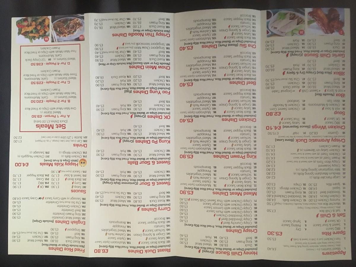Menu at Ikitchen Chinese restaurant, Scarborough