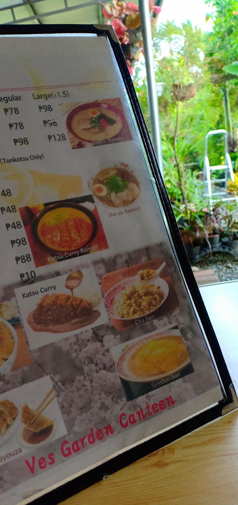 Menu at Ves Garden Canteen restaurant, San Jose del Monte City