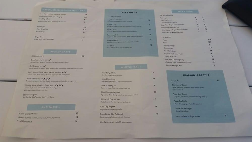 Menu At The Shorehouse Restaurant Swanbourne   R843 The Shorehouse Menu 2022 10 