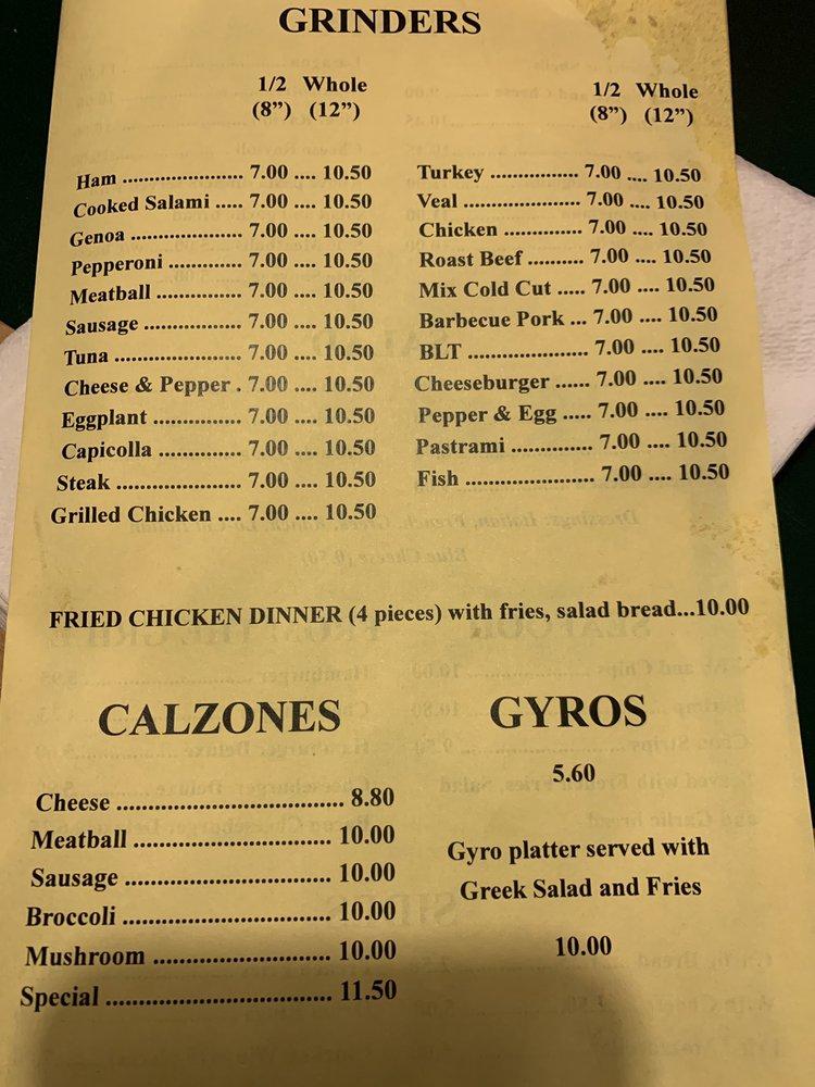 Menu at Wilson Pizza Palace pizzeria, Windsor