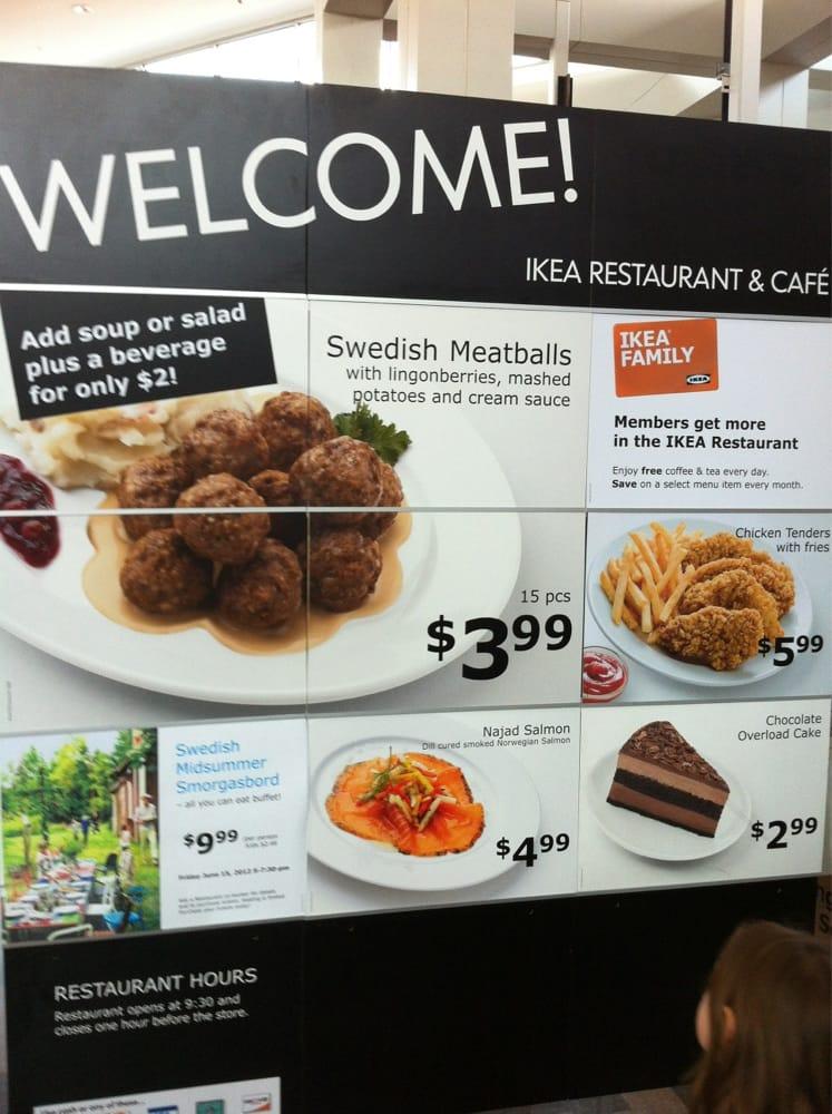 Menu at IKEA Restaurant, Schaumburg