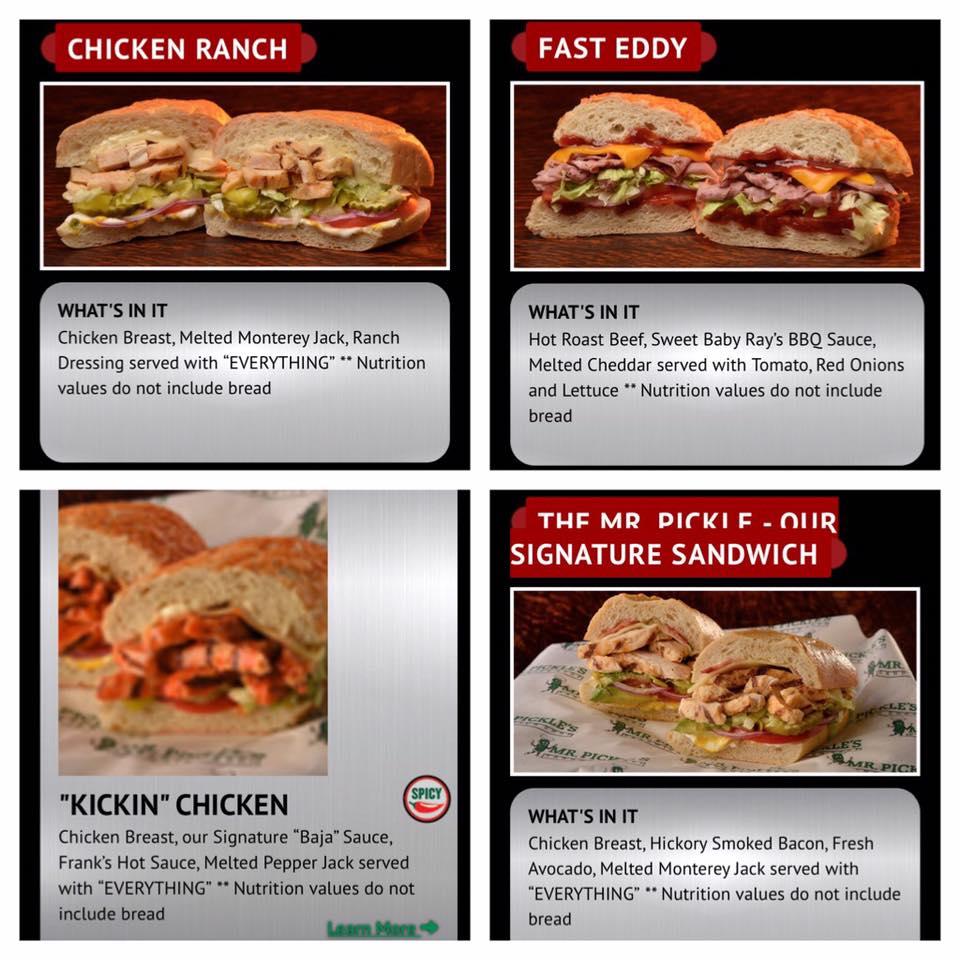 Menu at Mr. Pickle's Sandwich Shop Concord, CA restaurant, Concord