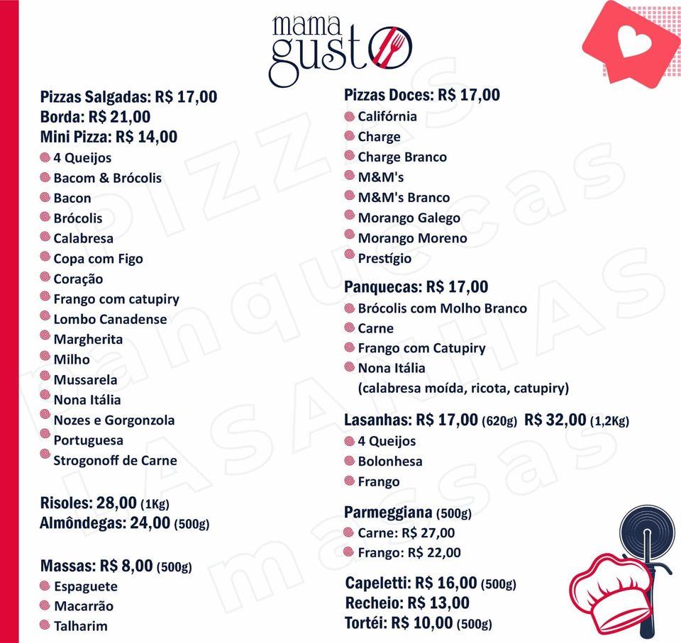 MAMA GUSTO cardápio