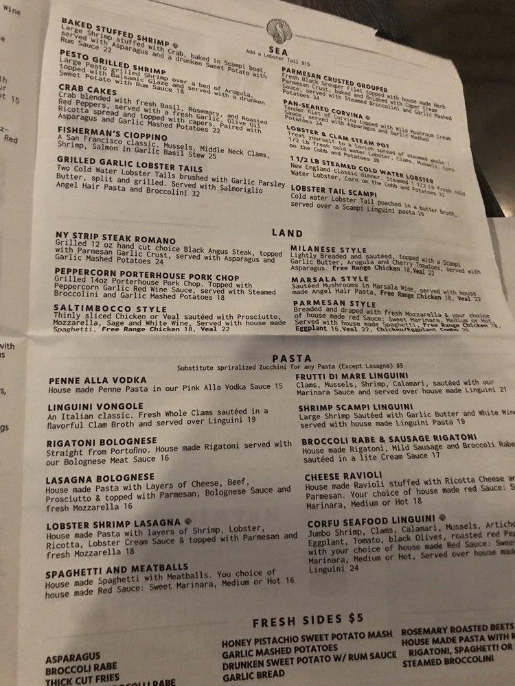 Menu at Speaks Clam Bar, Sarasota