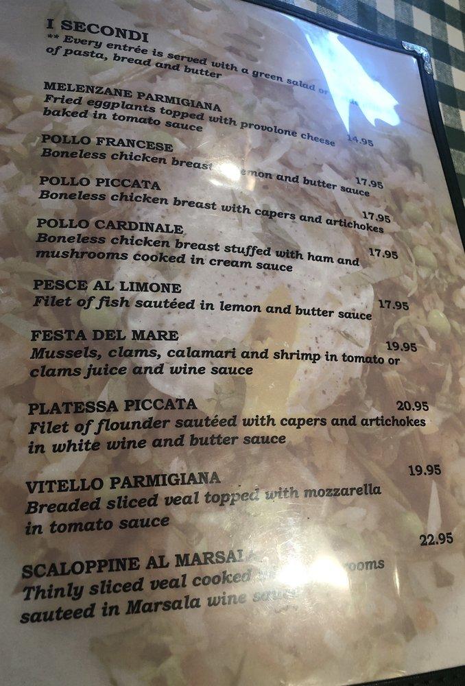 Menu at The Esposito's Fairfax restaurant, Fairfax