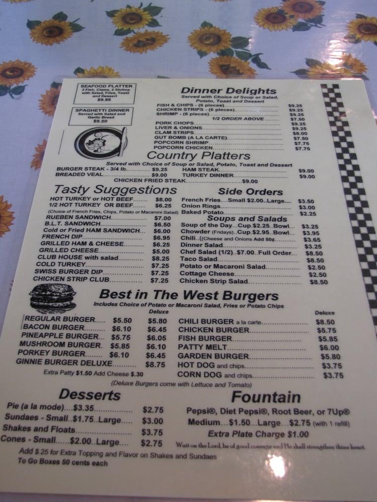 Menu at Little Crane Cafe, Vader