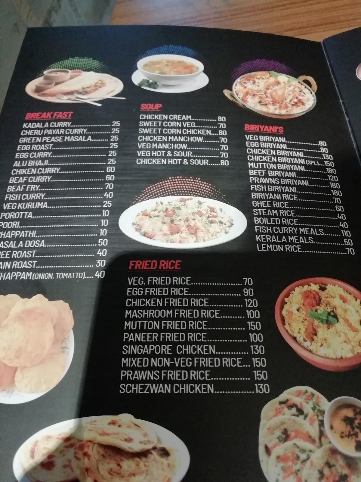 Menu at Sahara Hot food Restaurant & Catering, Chakkarakkal