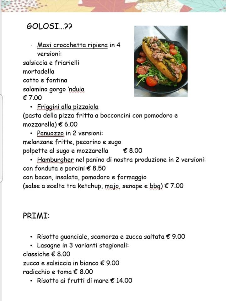 Menu da Il Manuale 2 ristorante, Volpiano