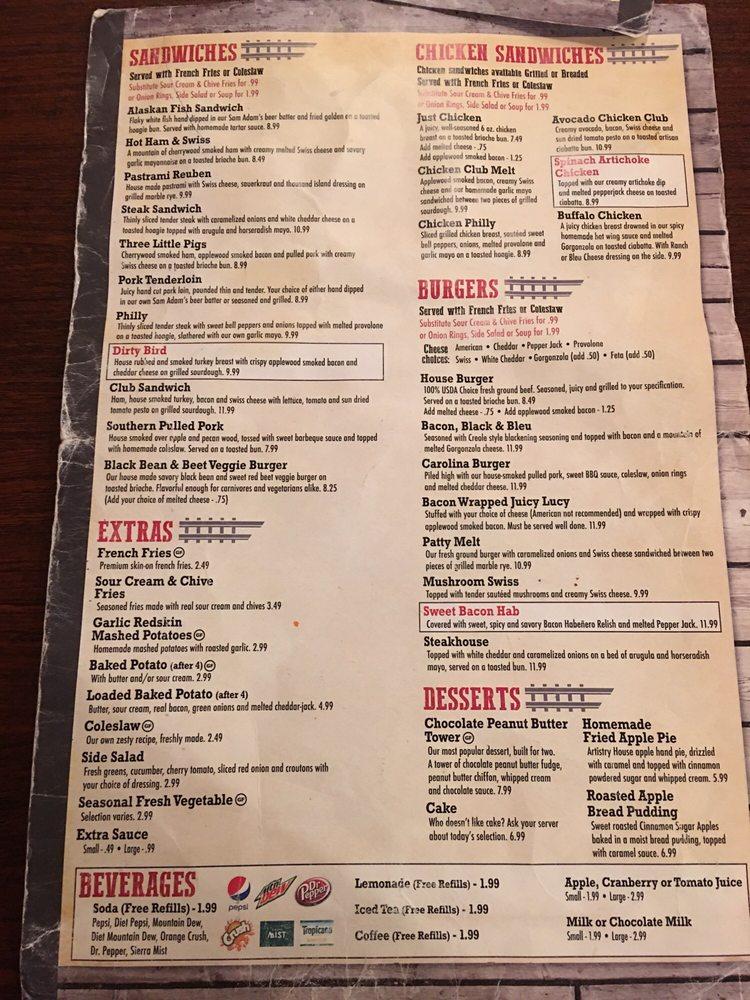 Menu at Iron Horse Neighborhood Grill restaurant, Osceola