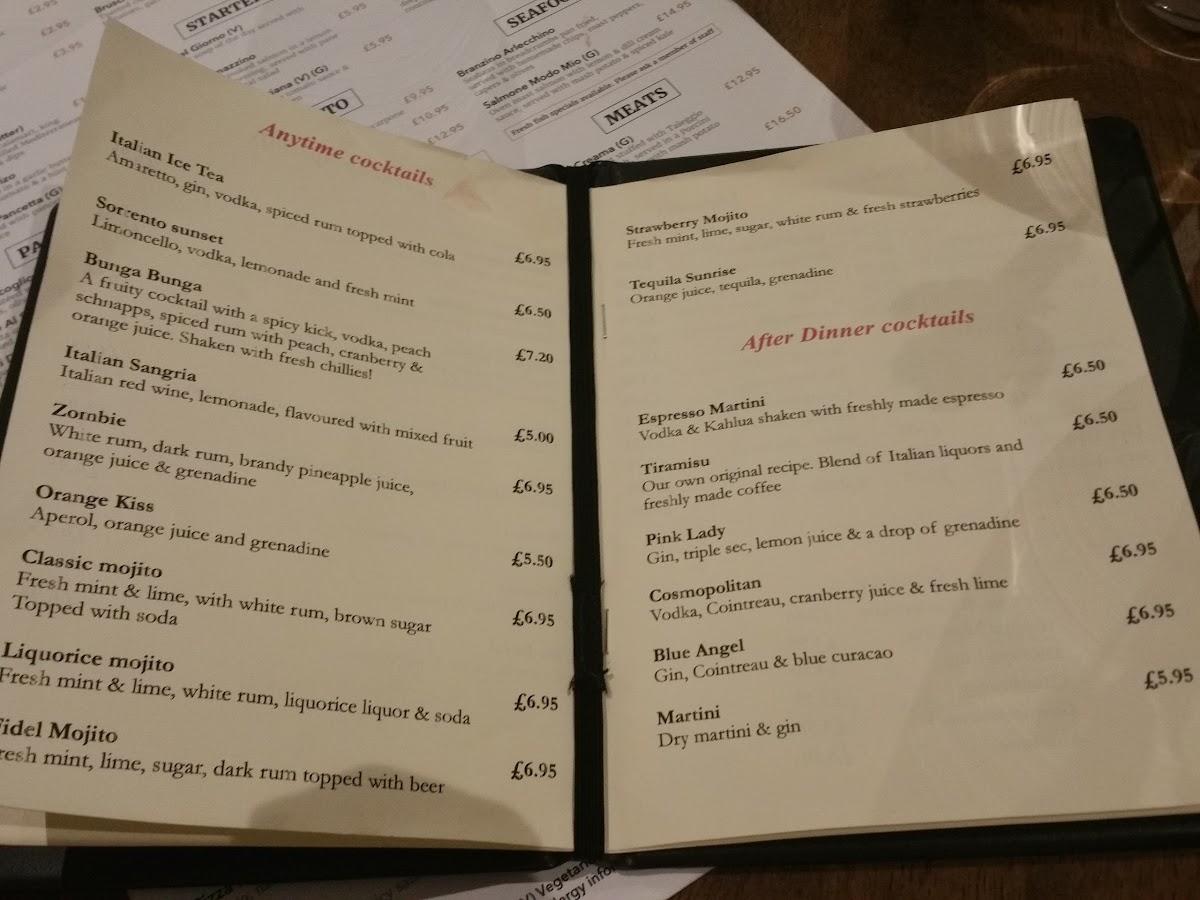 Menu at Romazzino Restaurant & Bar Alsager, Alsager
