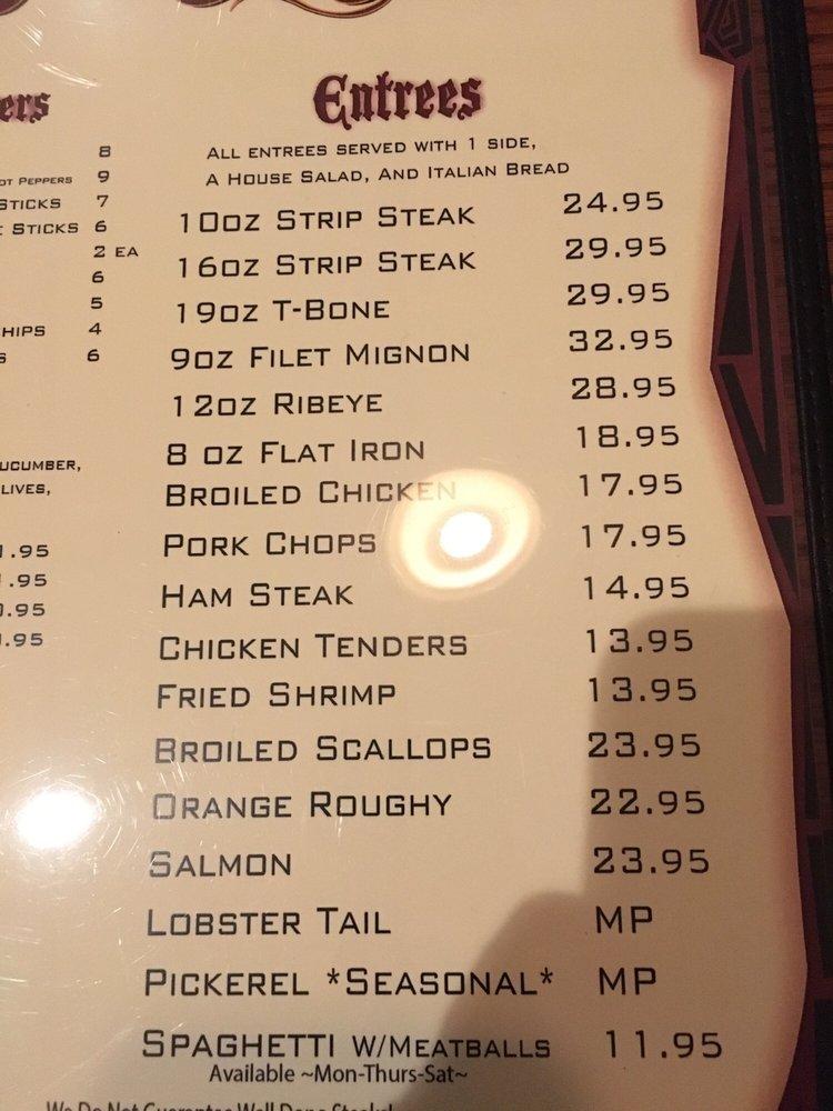 Menu at Baker's Cafe, Canton