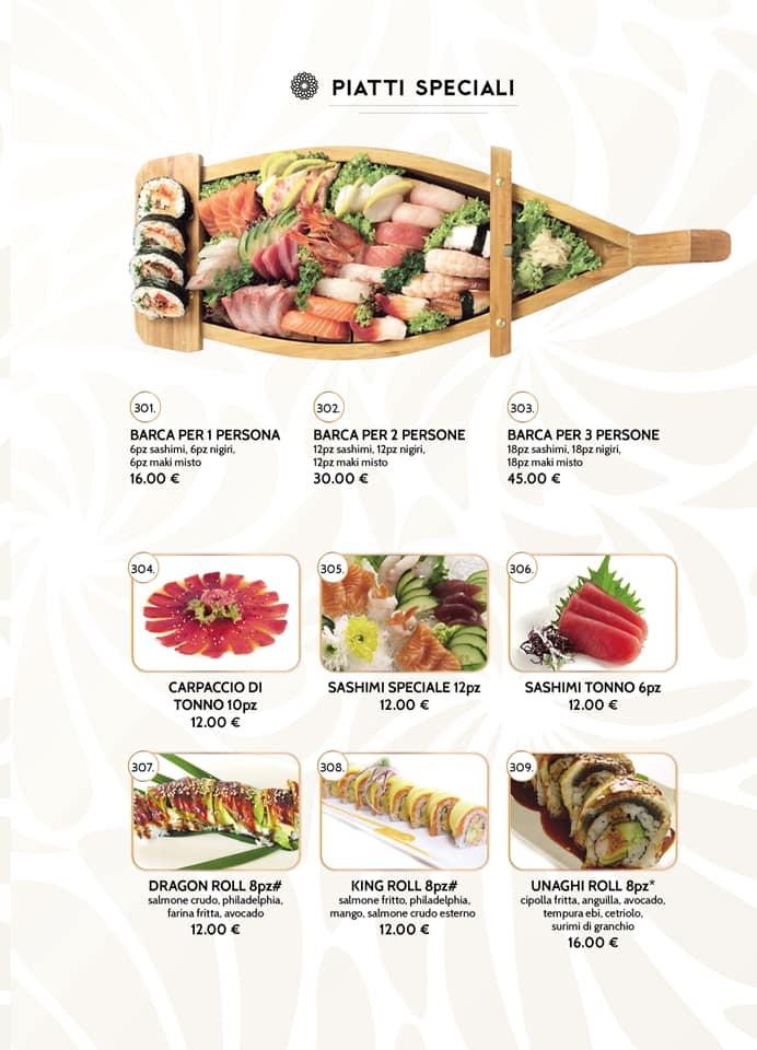 Menu di Sakura Sushi 