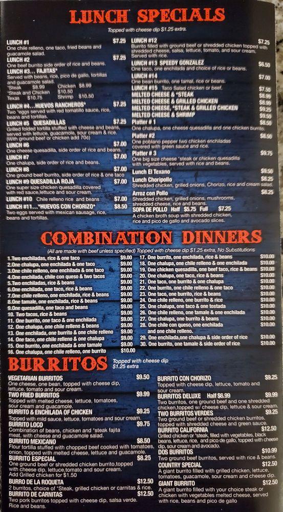 Menu At Camino Real Restaurant Winder   R84f Menu Camino Real 2023 02 1 