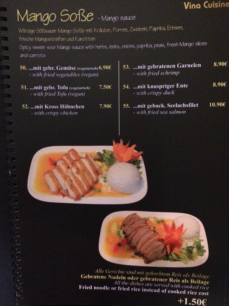 Speisekarte von VinRice Vietnamesisches Restaurant, Erfurt, Michaelisstraße 43