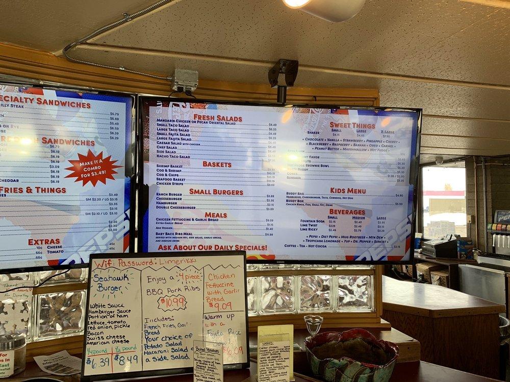 Menu at Bernie's burgers &amp; suds restaurant, Wenatchee