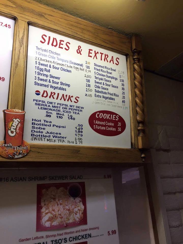 Menu at Teriyaki Chicken House fast food, Las Cruces